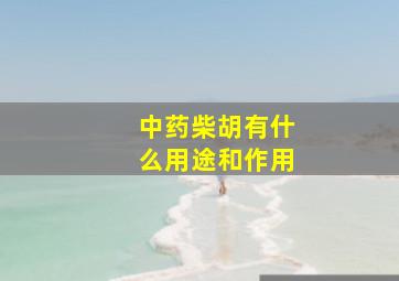 中药柴胡有什么用途和作用