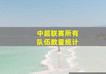 中超联赛所有队伍数量统计