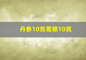 丹参10克葛根10克