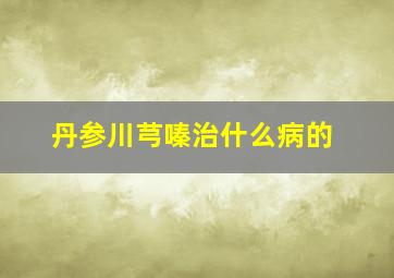 丹参川芎嗪治什么病的