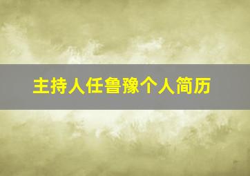 主持人任鲁豫个人简历