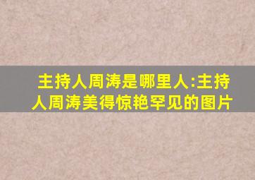 主持人周涛是哪里人:主持人周涛美得惊艳罕见的图片