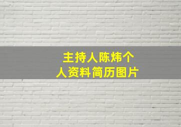 主持人陈炜个人资料简历图片