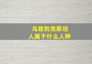 乌兹别克斯坦人属于什么人种