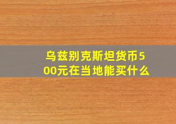 乌兹别克斯坦货币500元在当地能买什么