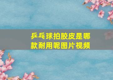 乒乓球拍胶皮是哪款耐用呢图片视频