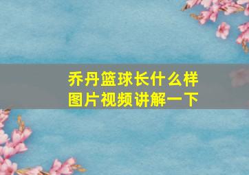 乔丹篮球长什么样图片视频讲解一下