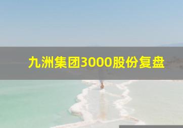 九洲集团3000股份复盘