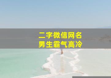 二字微信网名男生霸气高冷