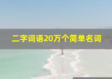 二字词语20万个简单名词