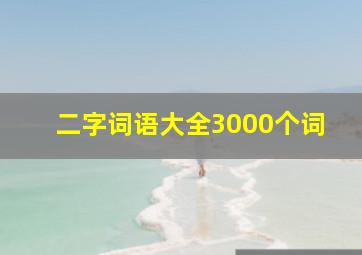 二字词语大全3000个词