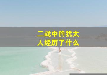 二战中的犹太人经历了什么