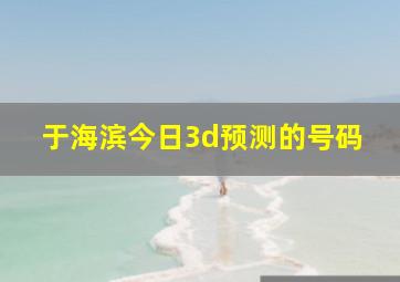 于海滨今日3d预测的号码