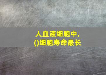 人血液细胞中,()细胞寿命最长