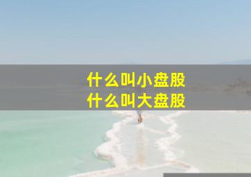 什么叫小盘股什么叫大盘股