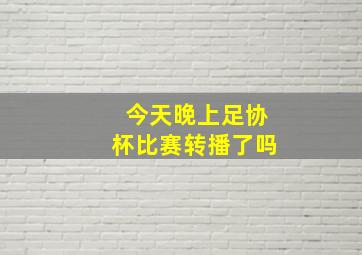 今天晚上足协杯比赛转播了吗