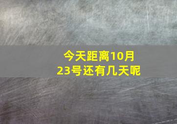 今天距离10月23号还有几天呢