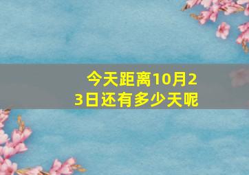 今天距离10月23日还有多少天呢