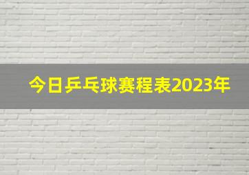 今日乒乓球赛程表2023年