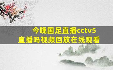 今晚国足直播cctv5直播吗视频回放在线观看