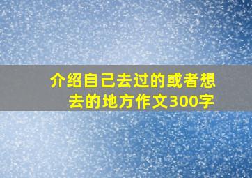 介绍自己去过的或者想去的地方作文300字