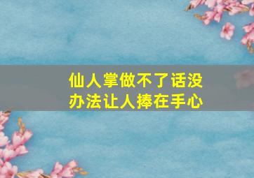 仙人掌做不了话没办法让人捧在手心