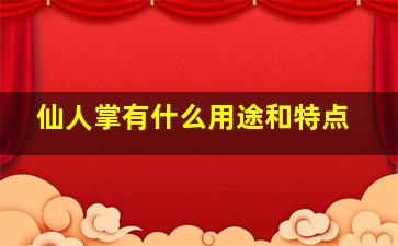 仙人掌有什么用途和特点