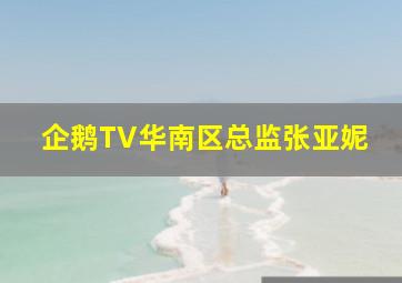 企鹅TV华南区总监张亚妮