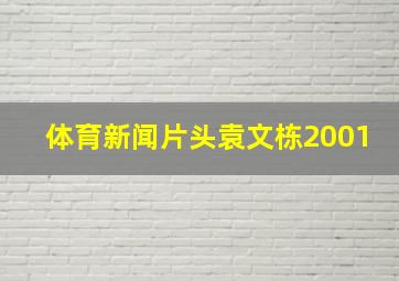 体育新闻片头袁文栋2001