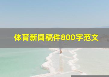 体育新闻稿件800字范文