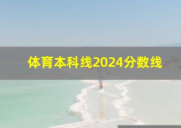 体育本科线2024分数线