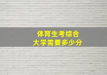 体育生考综合大学需要多少分