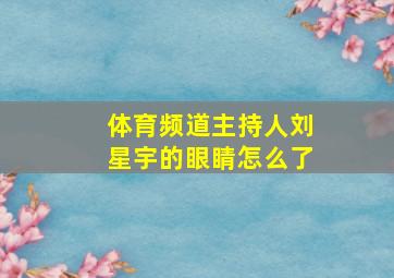 体育频道主持人刘星宇的眼睛怎么了