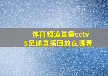 体育频道直播cctv5足球直播回放在哪看