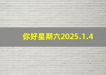 你好星期六2025.1.4