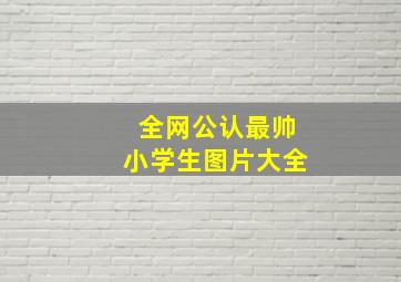 全网公认最帅小学生图片大全