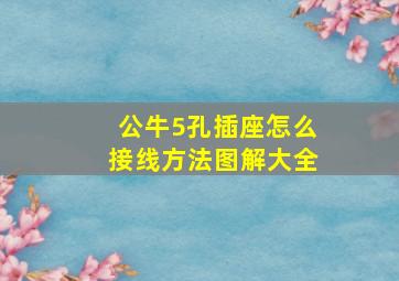 公牛5孔插座怎么接线方法图解大全