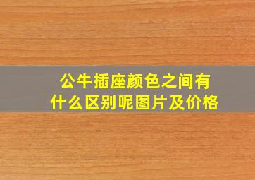 公牛插座颜色之间有什么区别呢图片及价格