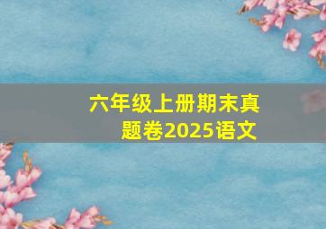 六年级上册期末真题卷2025语文