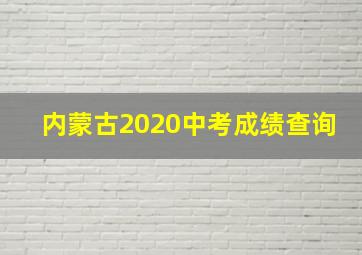 内蒙古2020中考成绩查询