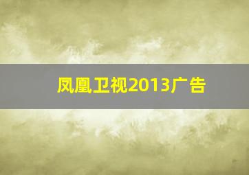 凤凰卫视2013广告