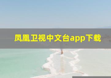 凤凰卫视中文台app下载