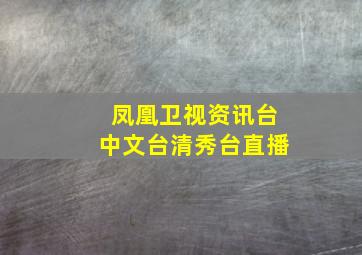 凤凰卫视资讯台中文台清秀台直播