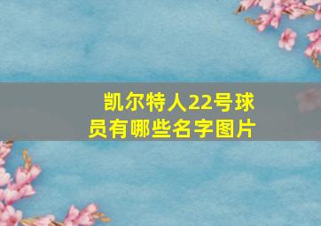 凯尔特人22号球员有哪些名字图片