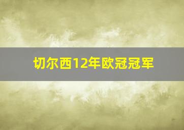 切尔西12年欧冠冠军