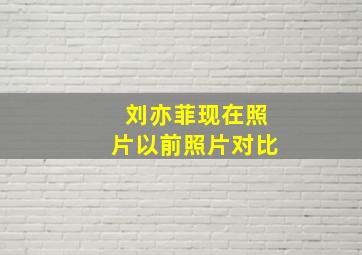 刘亦菲现在照片以前照片对比