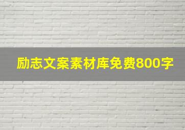 励志文案素材库免费800字