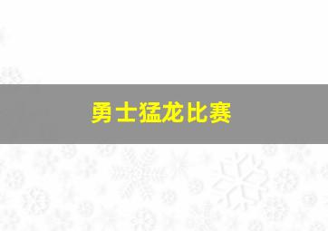 勇士猛龙比赛