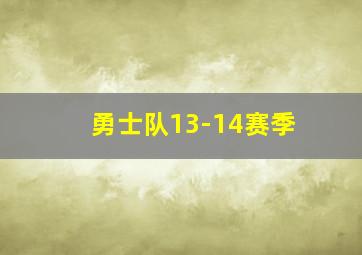 勇士队13-14赛季