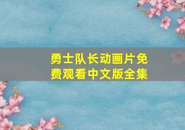 勇士队长动画片免费观看中文版全集